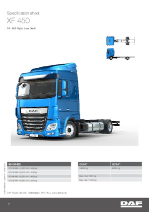Fahrgestell DAF XF 450 FA Low Deck