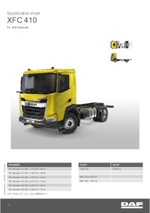 Fahrgestell DAF XFC 480 FA