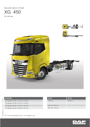 Fahrgestell DAF XG 480 FA