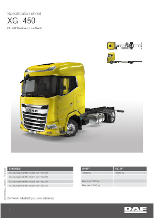 Fahrgestell DAF XG 480 FA Low Deck