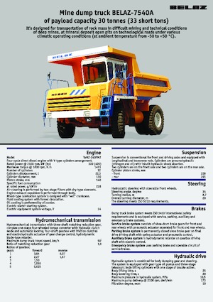 Muldenkipper-SKW Belaz 7540A