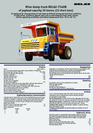 Muldenkipper-SKW Belaz 7540B