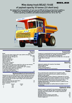 Muldenkipper-SKW Belaz 7540E