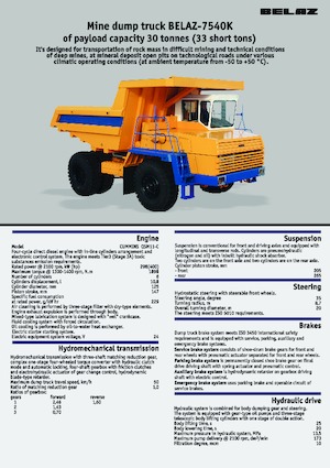 Muldenkipper-SKW Belaz 7540K