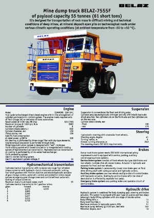 Muldenkipper-SKW Belaz 7555F