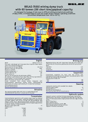 Muldenkipper-SKW Belaz 7555I