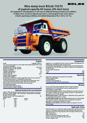Muldenkipper-SKW Belaz 75570