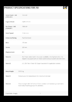 Muldenkipper-SKW Caterpillar 793