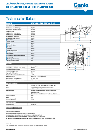 Teleskopen starr Genie GTH-4013 EX