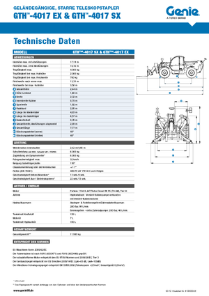 Teleskopen starr Genie GTH-4017 EX