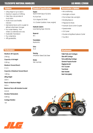 Teleskopen starr JLG L 2906 H