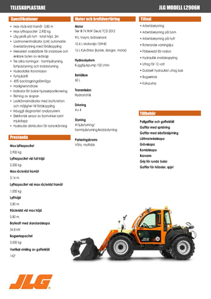 Teleskopen starr JLG L 2906 H
