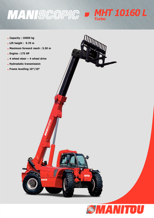 Teleskopen starr Manitou MHT 10160 L Turbo