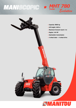 Teleskopen starr Manitou MHT 780 T