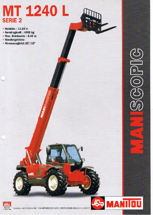 Teleskopen starr Manitou MT 1240 L