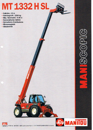 Teleskopen starr Manitou MT 1332 H S-L-T