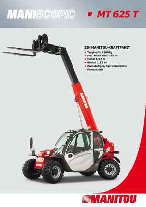 Teleskopen starr Manitou MT 625 T