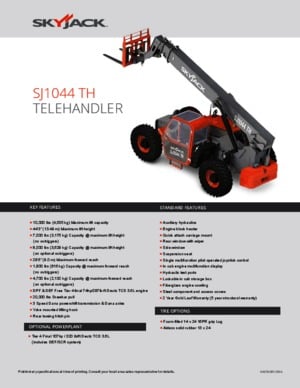 Teleskopen starr Skyjack SJ1044 TH