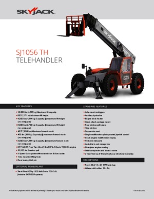 Teleskopen starr Skyjack SJ1056 TH
