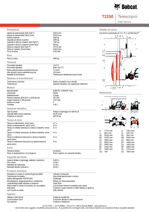 Teleskopen starr Bobcat T 2250