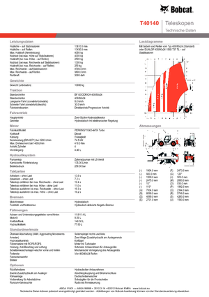Teleskopen starr Bobcat T 40140