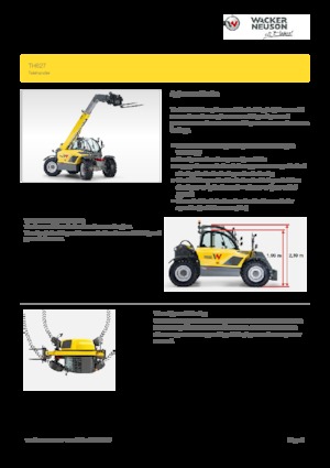Teleskopen starr Wacker Neuson TH627