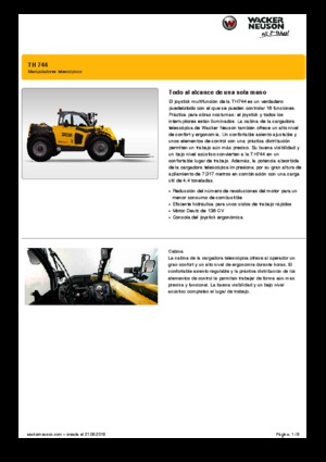 Teleskopen starr Wacker Neuson TH744