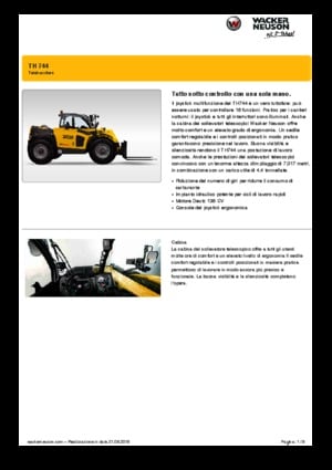 Teleskopen starr Wacker Neuson TH744