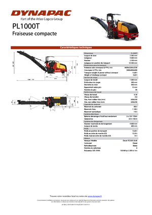 Straßenfräsen Dynapac PL 1000 T