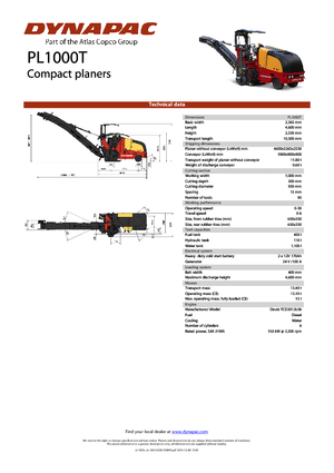 Straßenfräsen Dynapac PL 1000 T