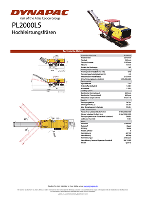 Straßenfräsen Dynapac PL 2000 LS