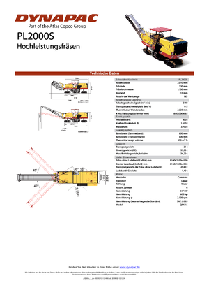 Straßenfräsen Dynapac PL 2000 S