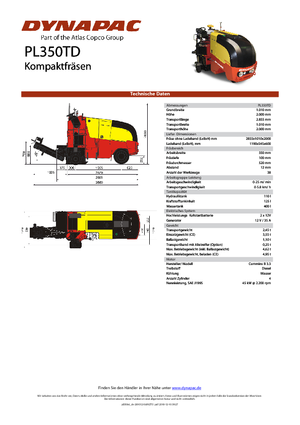 Straßenfräsen Dynapac PL 350 TD