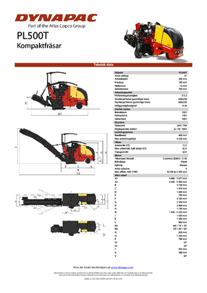 Straßenfräsen Dynapac PL 500 T