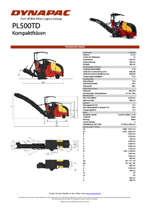 Straßenfräsen Dynapac PL 500 TD
