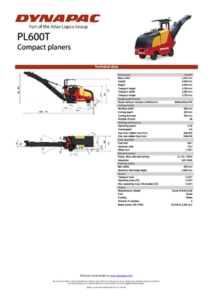 Straßenfräsen Dynapac PL 600 T