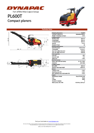 Straßenfräsen Dynapac PL 600 T