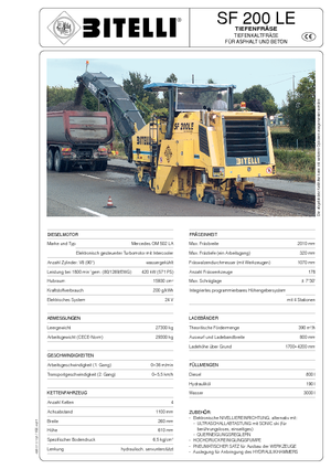 Straßenfräsen Bitelli SF 200 LE