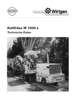 Straßenfräsen Wirtgen W 1000 L