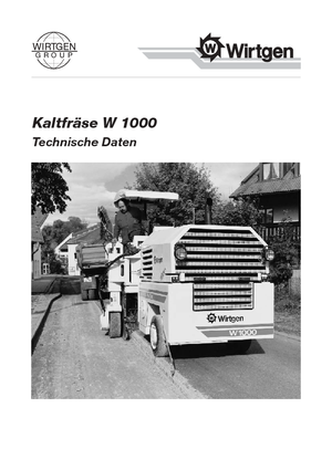 Straßenfräsen Wirtgen W 1000
