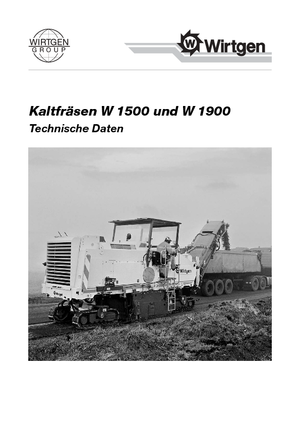 Straßenfräsen Wirtgen W 1500