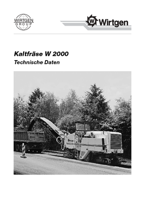 Straßenfräsen Wirtgen W 2000