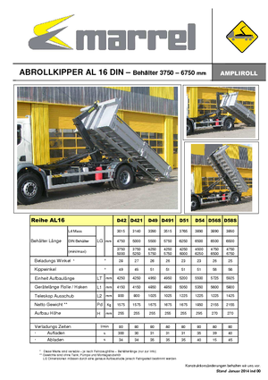 Abroll-Kipper Marrel AL 16 DIN 421 B