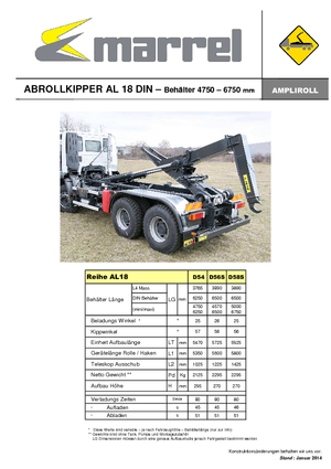 Abroll-Kipper Marrel AL 18 DIN 56 S-B