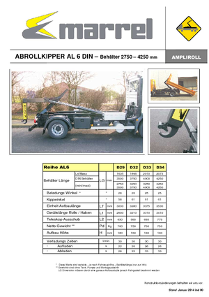 Abroll-Kipper Marrel AL 6 DIN 34 B