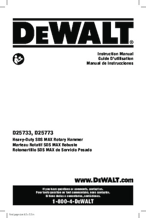 Bohrhämmer DEWALT D25773K