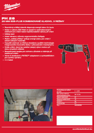 Bohrhämmer Milwaukee PH 28