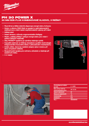 Bohrhämmer Milwaukee PH 30 POWER X