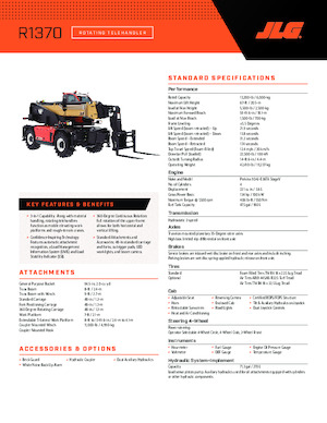Teleskopen mit Oberwagen JLG R1370 