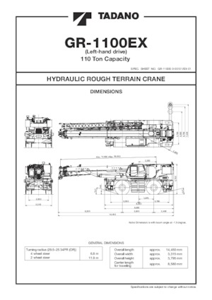 RT-Krane Tadano GR-1100EX-3
